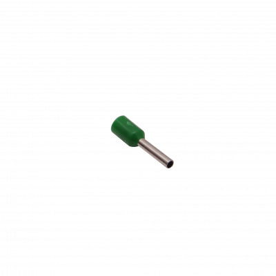 E1008-V Verde 1,0mm² 8/15mm Pack 100 Terminales Aislados Puntera Ferrules AWG18 Crimpeables