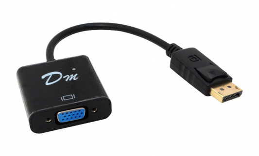 UL-DPVGA Adaptador DisplayPort Macho a VGA Hembra de 15cm para Conversión de Video en Color Negro