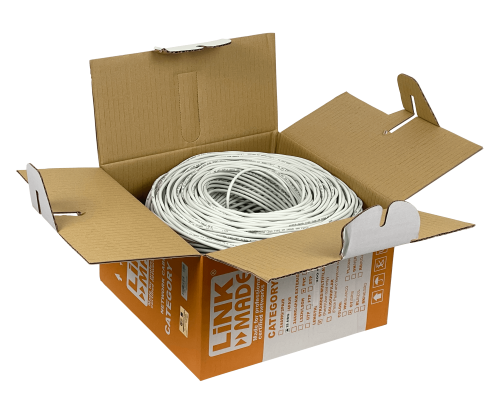 CBL-MFG3 LINKMADE PVC F/UTP 26AWG Categoría 5e Flexible 300m Cobre Bobina Cable Fabricado en Taiwán