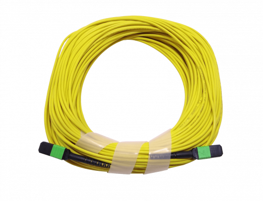 JFSMM40. Cable de fibra óptica jumper SM monomodo MPO-MPO de 40 metros, 12 fibras Tipo B, LSZH 9/125