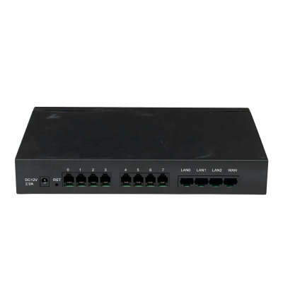 DAG1000-8S DINSTAR 8-FXS-RJ11 G.729 3-LAN 1-WAN ATA GATEWAY 12V-INC-TRAFO