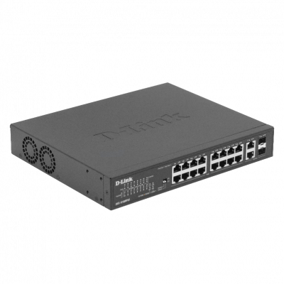 DES-1018MPV2 D-LINK 16-Puertos-100-PoE 2-SFP-Combo 250m Conmutador no-Gestionable Rack 100-240VAC C13