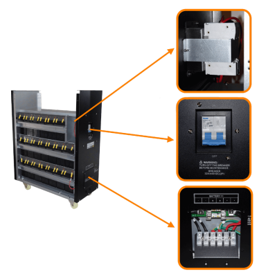EBMT-6K CITO 40-BAT 240VDC 2x20x12V/7,2AH Estructura de Torre Banco Sin Baterías