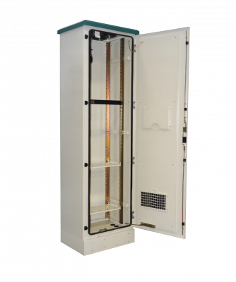 RK45-5LE LINKMADE Gabinete Rack 45U 644x500mm para Exterior/Piso Color Beige IP65 con PDU Bandeja y Ventiladores