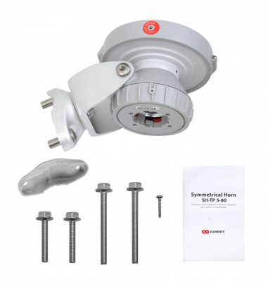 SH-TP-5-80 RFEL 5GHZ 10,4DBI 80ºX80º ANTENA TIPO BOCINA IP55 MONTAJE-POSTE/15-86MM 29DB-RELACION-FRENTE-ESPALDA