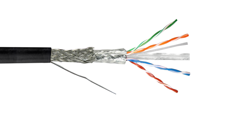 CBX6L-SFN1 LINKMADE CABLE 100 METROS SF/UTP EXTERIOR CAT6 NEGRO CONDUCTOR SÓLIDO