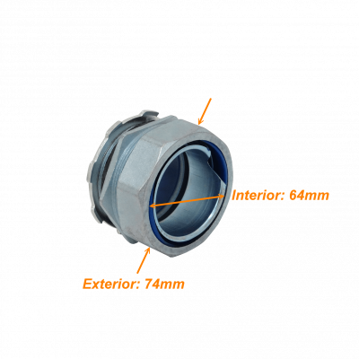 M63-SA Metálico 63mm Prensaestopas para Tubería Flexible Aislación IP65