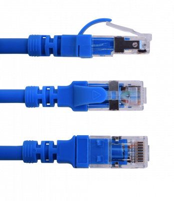 C6AA-10 LINKMADE Cable de red Cat6a U/FTP multifilar de 1 metro, color azul, conector moldeado, cubierta LSZH