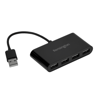 HUB-4 KENSINGTON Hub 4-USB2.0 no permite fuente de poder cable-10cm K39120WW