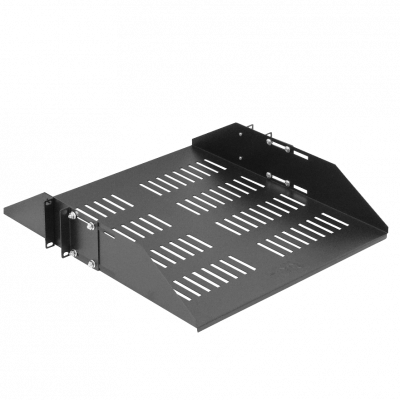 RB2-CA5VL LINKMADE 2U Bandeja Central Perforada Regulable Negra 60cm