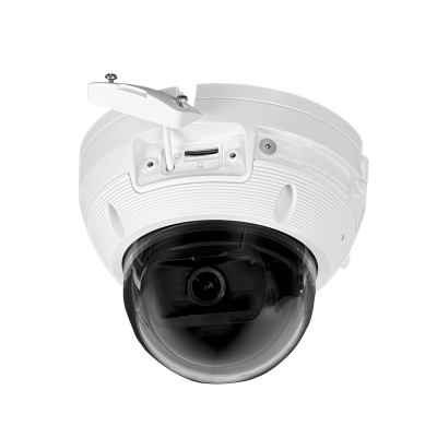 UVC-AI-DOME-W UI Cámara IP Domo Blanca 4K Ángulo Visión 110º Zoom 1-100x Visión Nocturna 40m IK10 Micrófono/Altavoz requiere PoE