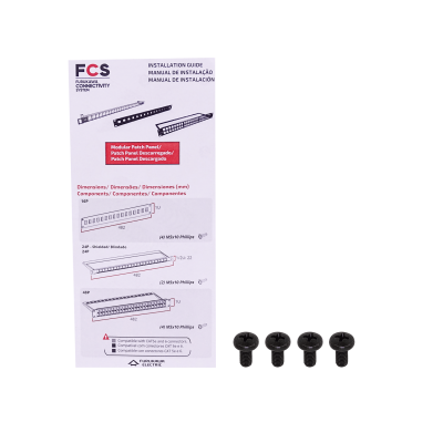 PP148F. FURUKAWA Panel de Conexiones Metálico de 48 Puertos Tipo Keystone 1U Sin Carga 35050824