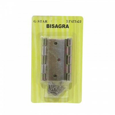 BISA-35 2-Bisagras 89x89mm x2,0 3-Tornillos incluidos-12-Tornillos 3,5x3,5-Pulgadas