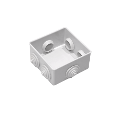 MGC-08 80x80x45mm Caja Estanca Blanca 6-Conos sin-Tornillos