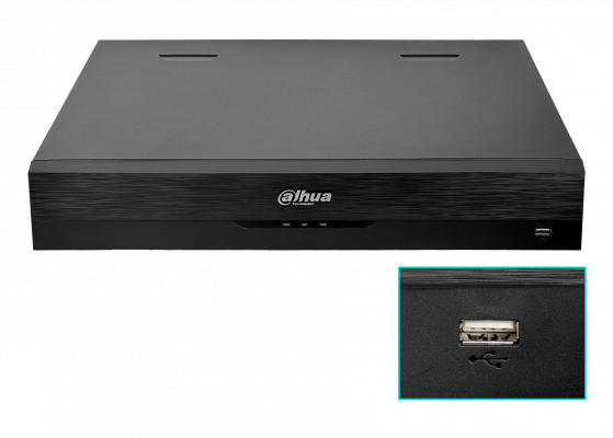 NVR4432-IA DAHUA Grabador de video en red 32 canales 16MP LAN HDMI VGA RS232 USB 4xSATA16TB WizSense con alarma