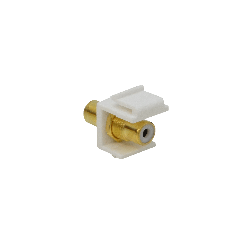 KRCWL Keystone blanco RCA hembra a RCA hembra, conector H-H