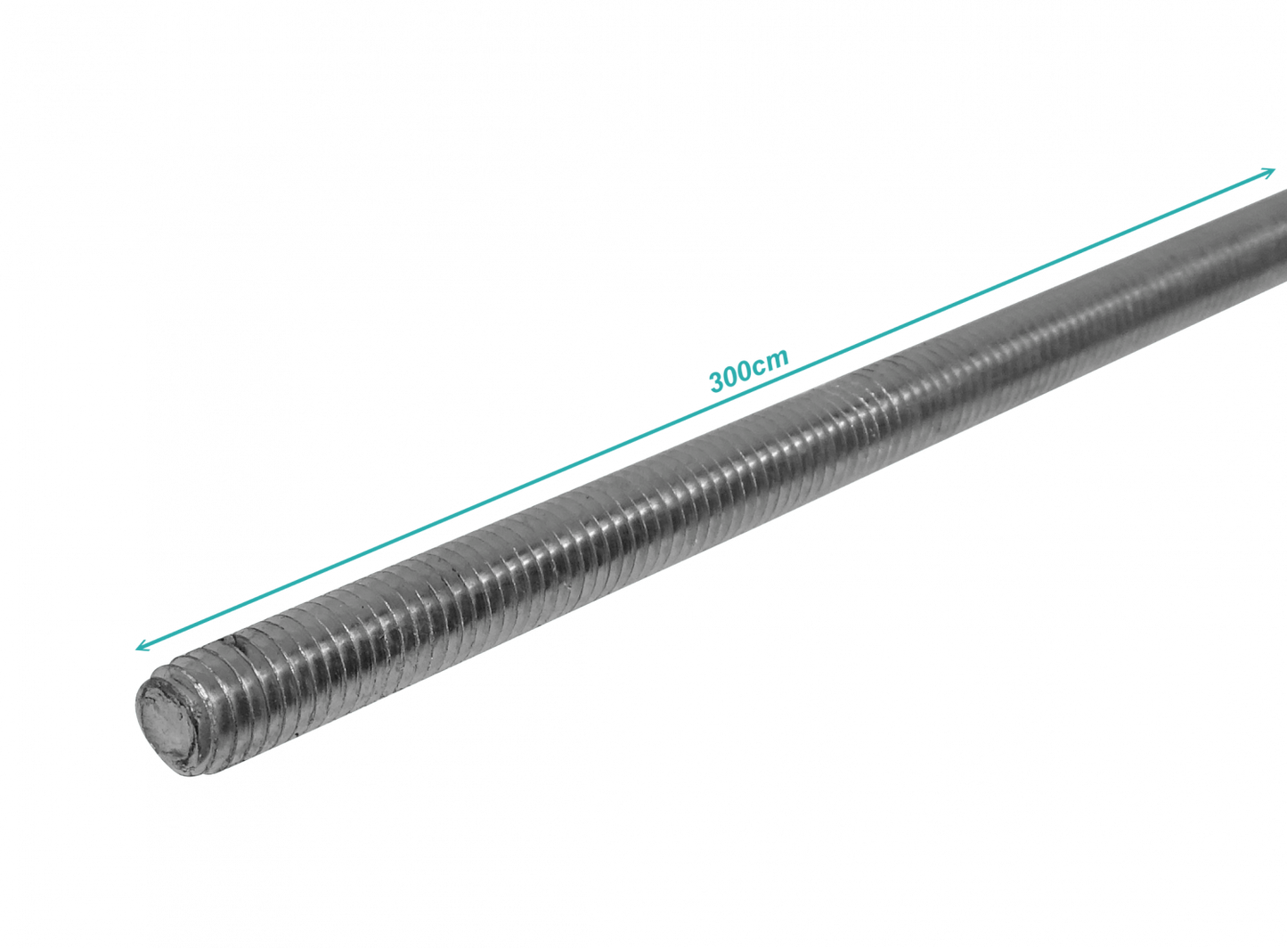 ZP38 3/8pulgadas x3mt Hilo Sinfin Zinc 300cm Esparrago 9,53mm Barra Hilada