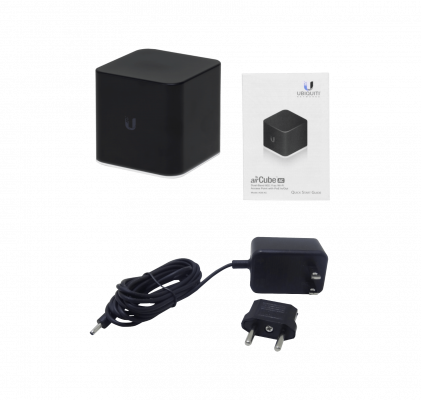 ACB-AC UBIQUITI Router airCube con puerto WAN, 3 puertos LAN 10/100/1000, WiFi AC867 5GHz y N300 2,4GHz con antena de 4dBi e inyector 24V incluido