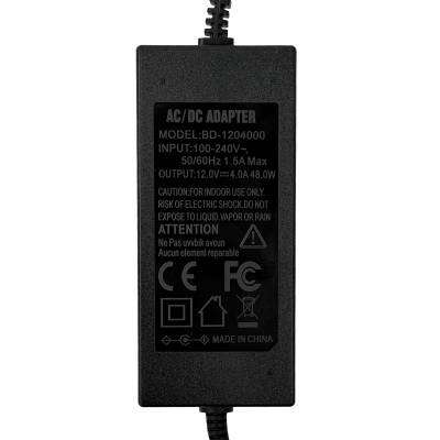 F12-4C Conector-5,5x2,5mm 12V 4A 48W Conmutada Plástico interior Fuente de Alimentación