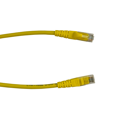 CP6M-100L. LINKMADE Cable de red multifilar CAT6 LSZH amarillo con conectores inyectados de 10 metros
