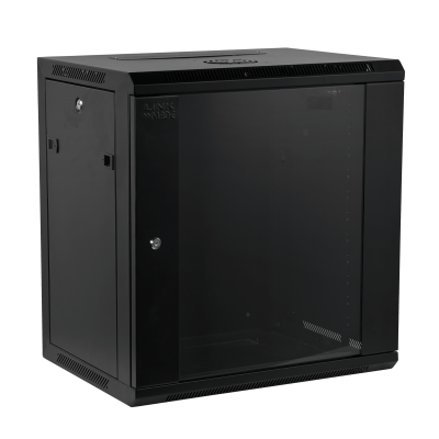 RK12-6L-LIQ DE SEGUNDA MANO Armario Rack de Pared 60cm de Profundidad 12 Unidades Negro incluye M6-2U