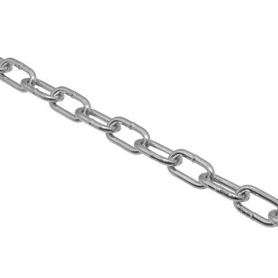 CADE-6 Cadena 6mm por metro Eslabon-42x22mm Cromada
