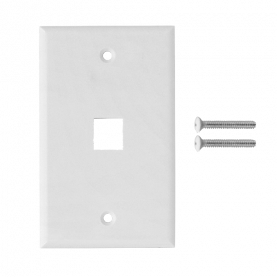 FP1WU Placa Frontal Blanca Vertical para 1 Keystone 70x114mm