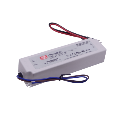 LPV-100-24 MEANWELL 24V 100,8W 4,2A 100-240VAC Fuente de Alimentación Plástica IP67 Sellada
