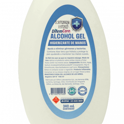 ALCOGEL DIFEMCARE Alcohol Gel 340ml Higiene de manos con dosificador