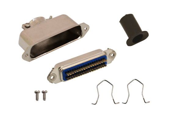 CEN36-H Conector 36-pin Hembra soldable Centronics CEN36 c/Tapa-Metalica