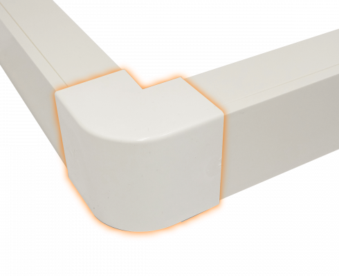QN6E LINKCHIP Ángulo Externo Blanco 60x40mm CCA-6040-AE para Canaleta QN6W