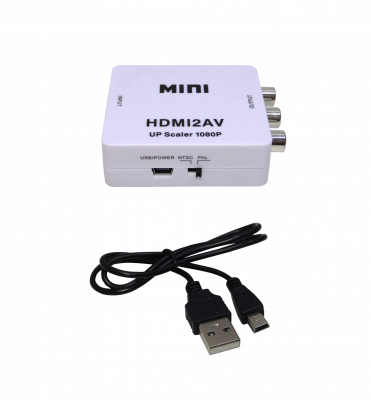 HDMIRCA Convertidor de Video HDMI a 3 RCA Compuesto PAL/NTSC 1080p Alimentación USB 5V