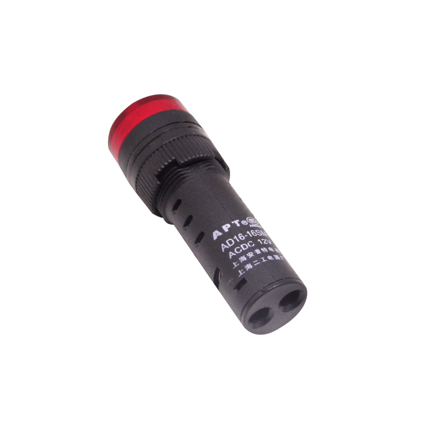 PILOTO-LEDB-R-12V Indicador Luminoso LED Rojo con Zumbador 12VDC/AC Diámetro 15mm Cabeza 19mm Altura 55mm