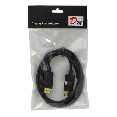 DP-2MM DisplayPort-Macho 1,8 metros 180cm Cable Macho-Macho Negro
