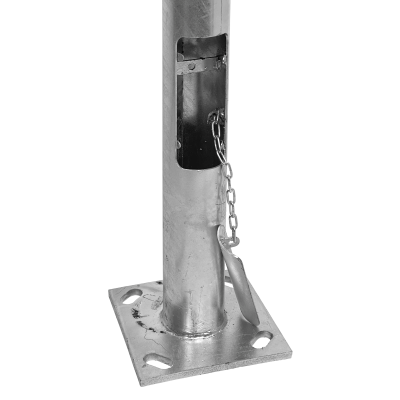 POSTEC-3M Columna Troncocónica de 3 metros Espesor 3mm Placa Base 250x250x12mm Sin Canastillo Diámetro Superior 60mm Inferior 120mm