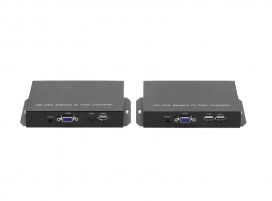 VGA-KVM-FIBRA Equipo TX/RX VGA/Salida-3,5mm/USB Multiplexación-SM-FC Fibra Óptica 20km