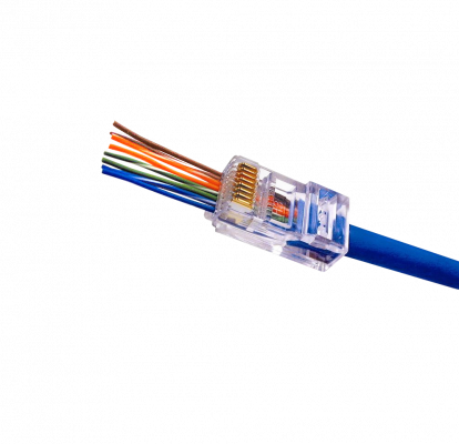 RJEZ XINTYLINK Conectores RJ45 EZ Categoría 5E UTP, Bolsa de 50 Unidades con Orificios de 1,0mm