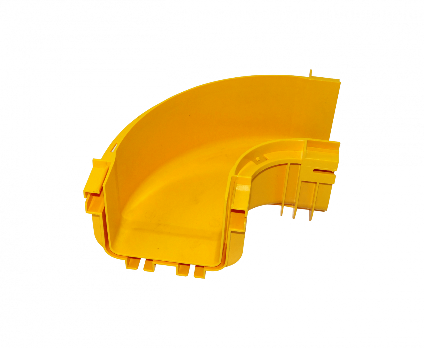 CCA-120-AP 120x100mm Codo 90º Plano Amarillo PC+ABS LSZH Hembra req/CC-120