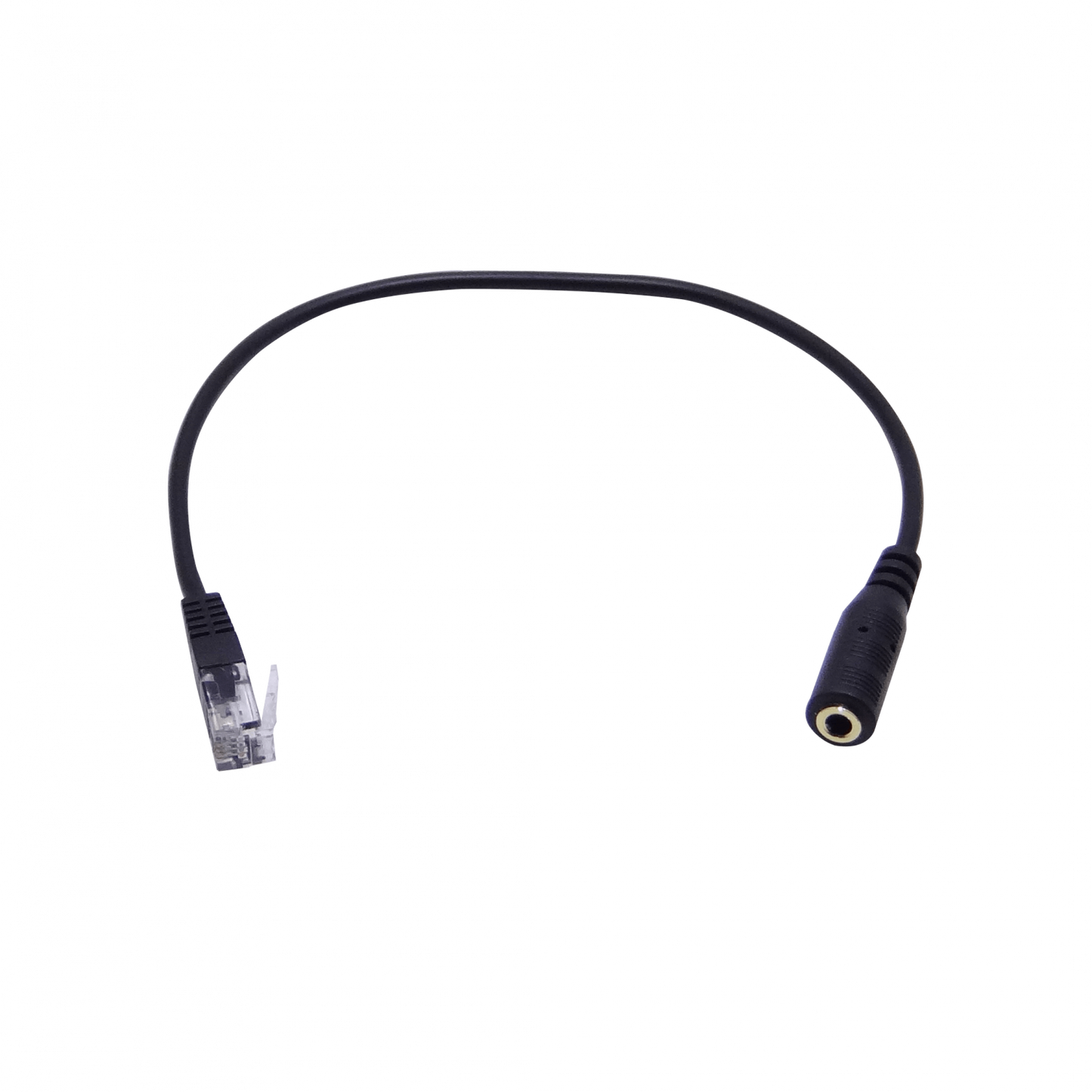 3.5H-RJ9M. Adaptador RJ9 conector macho a entrada 3,5mm hembra, cable de 21cm, compatible con sistemas telefónicos IP versión 3.5