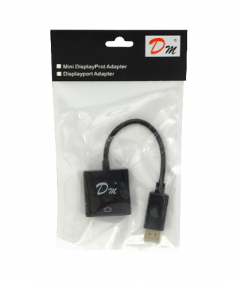 UL-DPVGA Adaptador DisplayPort Macho a VGA Hembra de 15cm para Conversión de Video en Color Negro