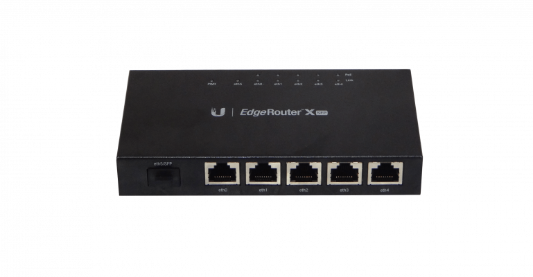 ER-X-SFP. UBIQUITI 1-Puerto SFP 5-1000 1-Alimentación PoE 24V-12W-Salida total-50W Capa 2 Enrutador de Borde X SFP