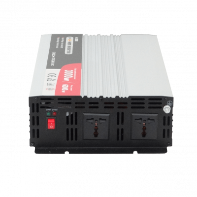 INV-3000W Convertidor 3000W Entrada-11-15V/12VDC Salida-220VAC Inversor 2-Tomas-Universales con-Ventilador HI-3000
