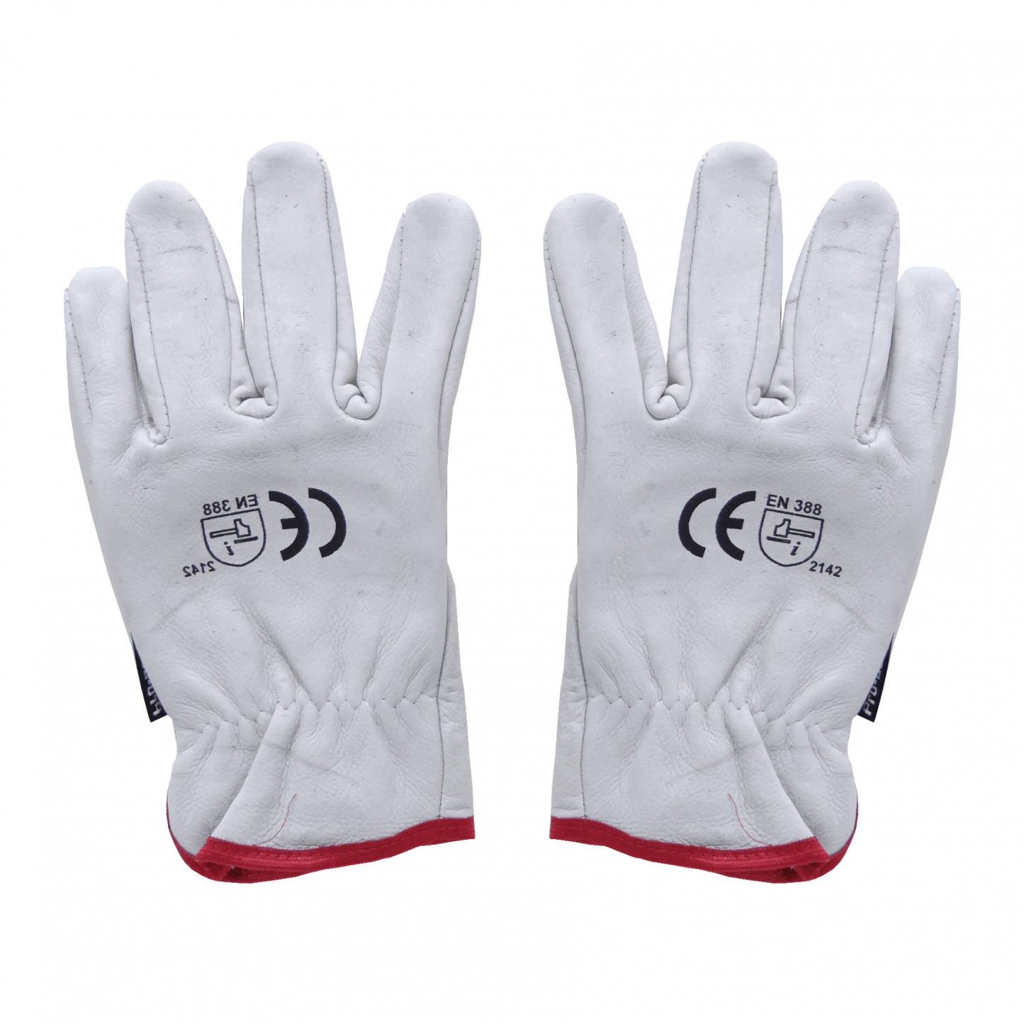 GUANTES-CAB PRO-SAFE Guantes de Piel de Cabritilla Cortos sin Forro Interior Certificación CE EN388 Talla Mediana