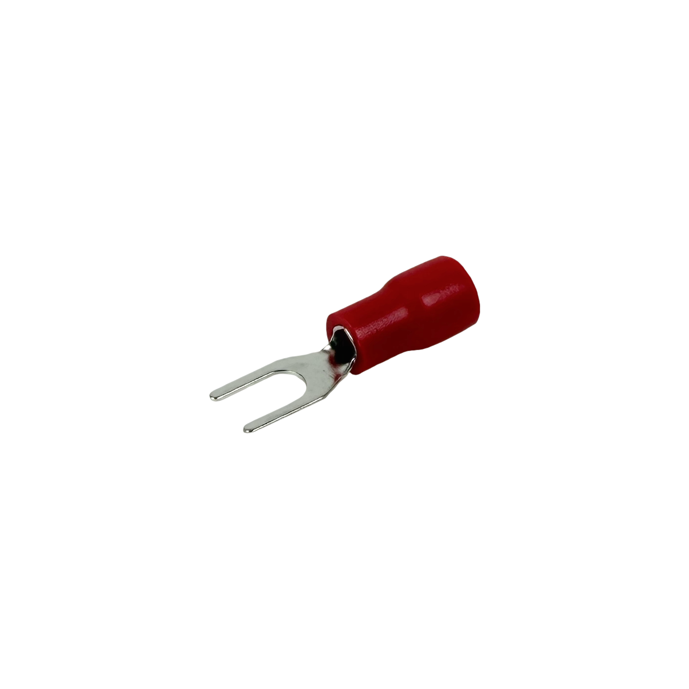 HORQ-3715 Terminal Horquilla Aislado PVC Rojo 3,7mm para Cable 0,5-1,5mm², Paquete de 100 Unidades