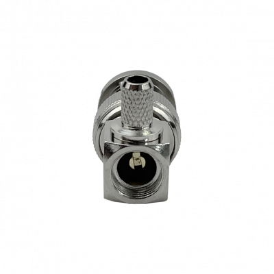 BM2J Conector BNC macho acodado 90 grados crimpeable para cable LMR195 RG58 RG142
