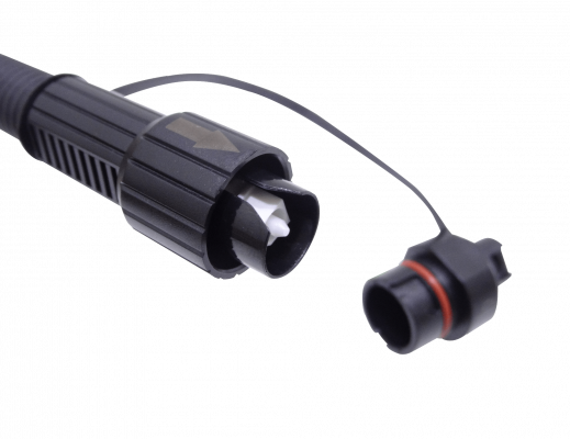 JXSXX100 Bobina 100m 1-Fibra Monomodo G657A2 con Conector OptiTap/APC para Cable de Exterior