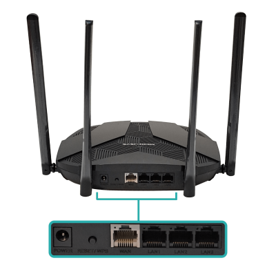 MR70X MERCUSYS WiFi6 AX1800 5GHz+2,4GHz 1201+574mbps 4-ant-fija 3-1000 1-WAN