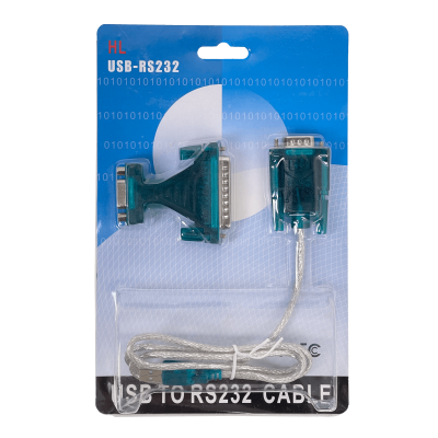 USB-RS232-1 Cable Convertidor de USB a Serial RS232 Macho DB25/DB9 con Adaptador de DB9-Hembra a DB25-Macho Incluido