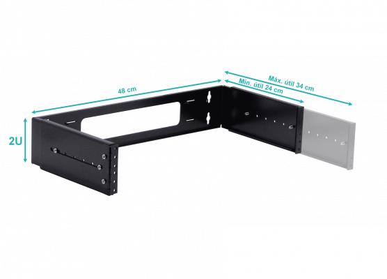 RKB02-3L LINKMADE Soporte Mural Abierto Ajustable de 2 Unidades con Bisagra