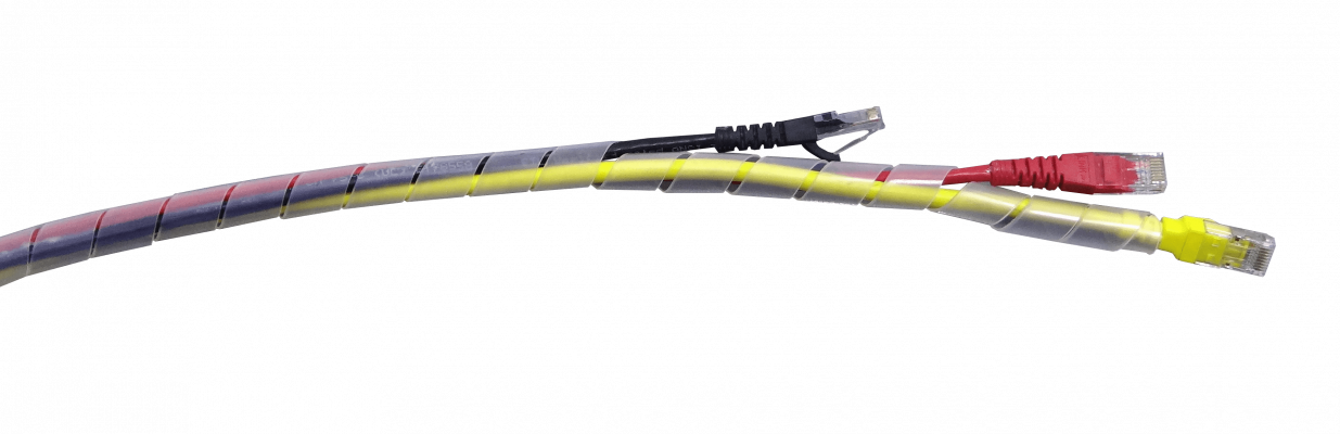 KS-12T Polietileno Semitransparente 12-19m 12/15/0,85mm Enrollado Organizador de Cables para Computadora